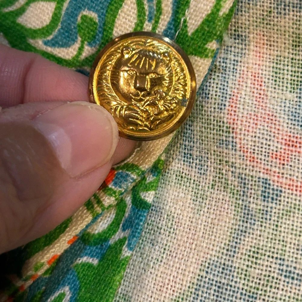 Vintage Lilly Pulitzer Mens Stuff Jungle Print Blazer Jacket Rabbit Tiger Sz 44 - Picture 8 of 15